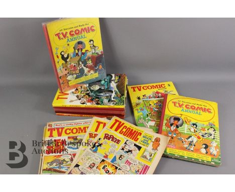 Twenty Seven TV comics and eight annuals. Twenty seven issues of TV Comic 1965-72 and eight annuals 1954/55/56/67/68/71 plus 