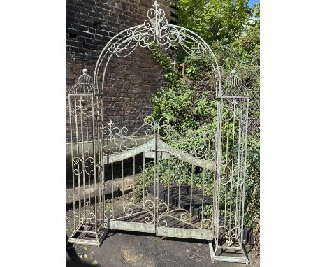 ARCHITECTURAL GARDEN GATE, 250cm x 185cm x 38cm, Regency style. 
