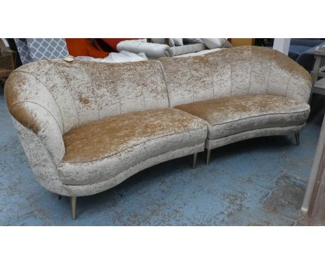 SOFA, 290cm contemporary design crushed velvet. 