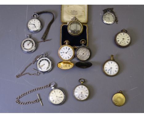 VINTAGE POCKET WATCHES, a collection to include a Waltham Gold Plated Full Hunter, a key wind with bullseye cover, the dial m