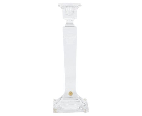 VERSACE X ROSENTHAL Kerzenständer. Modell aus Glas mit Medusakopf-Dekor. Sehr guter Zustand. H.: 25 cm.| VERSACE X ROSENTHAL 