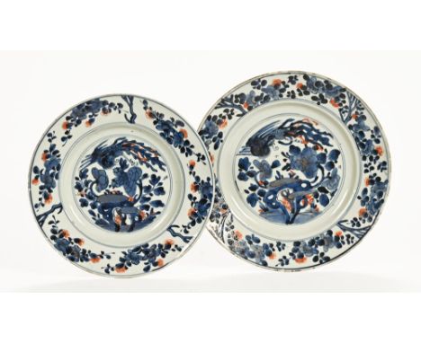 Two Kangxi plates, each with character mark.  Largest diameter 27.5 cm.   CONDITION REPORT:  Both plates have significant chi