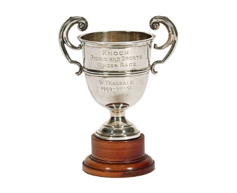 A silver running cup Birmingham 1913, maker Boughton & Sons, inscribed Knock Picnic and Sports Guides Race W. Teasdale 1949-5