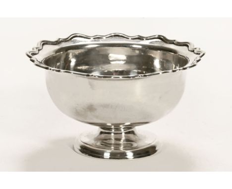 An early 18th century Glasgow silver bowl, date letter S, probably 1728, possibly 1747, makers mark beginning with the letter
