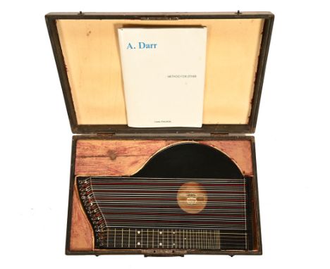 A concert Zither by Ludwig Reisinger of Vienna, circa 1860's in original box.