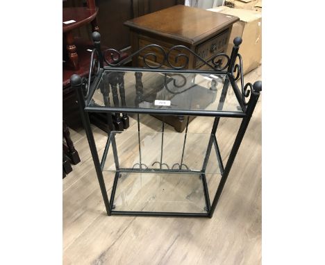 GLASS & METAL SHELF UNIT