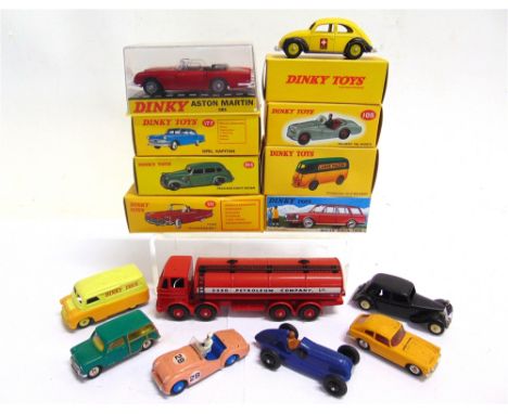 FIFTEEN ATLAS EDITIONS DINKY DIECAST MODEL VEHICLES  each mint or near mint (most dusty from display), eight of them boxed.