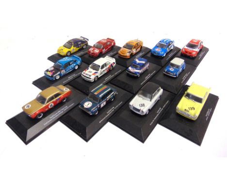 THIRTEEN 1/43 SCALE ATLAS EDITIONS DIECAST MODEL B.T.C.C. RACING CARS  most mint or near mint, all on plinth bases but unboxe