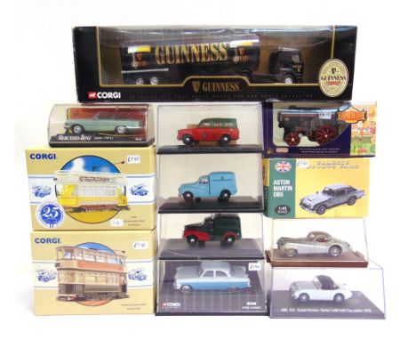 ASSORTED DIECAST MODEL VEHICLES  by Corgi (4) and others, each mint or near mint and boxed or cased, (12).