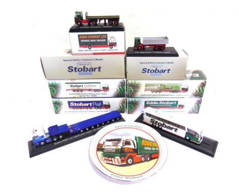 ELEVEN 1/76 SCALE ATLAS EDITIONS EDDIE STOBART DIECAST MODELS  each mint or near mint, seven of them boxed (one box still fac