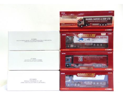 SEVEN 1/76 SCALE CORGI ROADSCENE DIECAST MODEL LORRIES  each mint or near mint and boxed (unchecked for self-fit and detail p