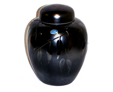 A Poole pottery Zen ginger jar and cover, 30 cm high, impressed mark and bearing Poole label, modern