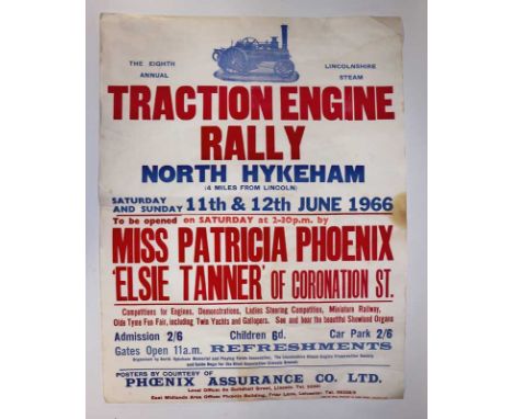 Lincolnshire Steam Traction Engine rally posters including 1963 to be opened Rupert Davies and 1966 to be opened by Miss Patr