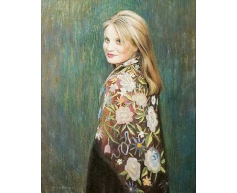 ? John A. Blakey - half length portrait of a young woman wearing floral kimono, pastel, signed lower left and dated '97, 90 c