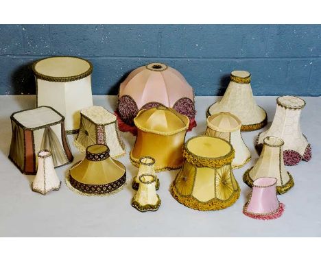 A quantity of light and lamp shades, various sizes, Circa 1950s - 1970s (15)