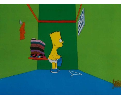 The Simpsons - a Limited Edition Serigraph of Bart Simpson in the closet, 23 cm x 29 cm, mounted, in original sealed wrapper