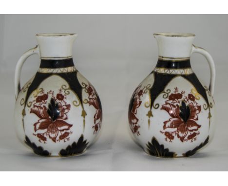 Wileman & Co Foley China - Pre Shelley, Pair of Jugs, Dated 1892-1900, Reg No 84175. Printed Stamp to Bases and X. Each Stand