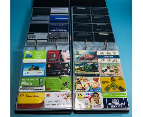 Two Vintage Albums of Telephone Cards etc, Over 500 Cards. Good Assorted Collection of Well Known Cards. 