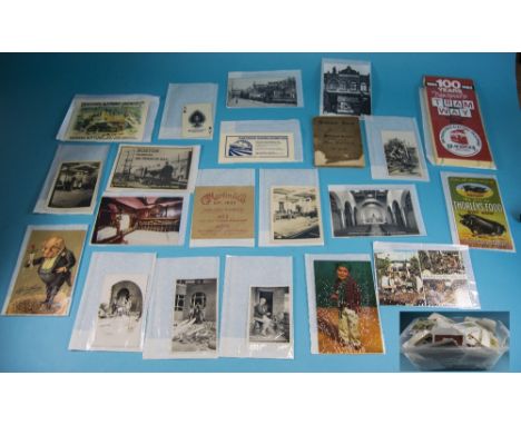 Large Quantity Of 20thC Ephemera Comprising Photo's, Ticket Stubs, Postcards, Playing Cards, Tickets Etc. Complete Mix To Sor