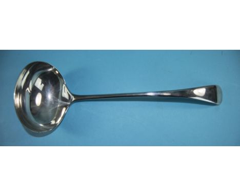 A Good Quality Large Victorian Silver Plated Soup Ladle. 12.25 Inches In Length. Excellent Condition. 