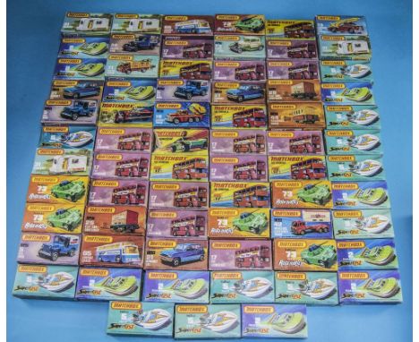 A Good Vintage Collection Of 1970's Superfast Matchbox 75 Diecast Models By Lesney. Approximately 70 Diecast Models. Complete