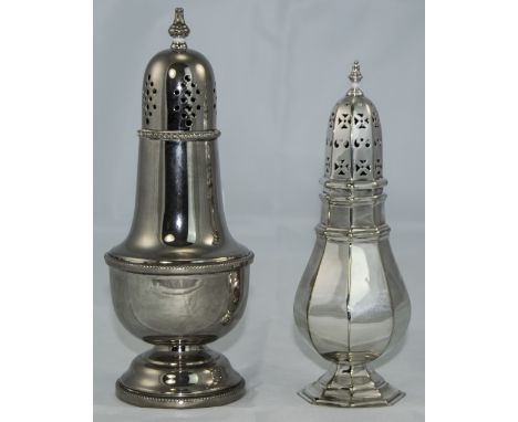 Mappin & Web Silver Plated Sugar Castor. 6.75 Inches High + a Further Vintage Silver Plated Sugar Castor. 8 Inches High. Both