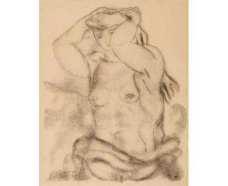 Georges BRAQUE (1882-1963)Weiblicher AktLithographie auf Papier, in der Platte signiertLichtmass:47,5 x 38,5 cm, Rahmen: 61 x