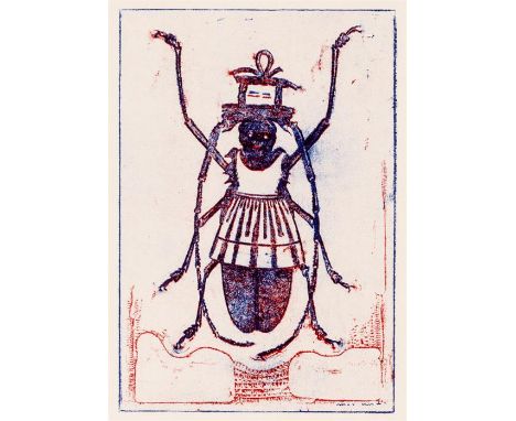 Max ERNST (1891-1976)Ohne TitelFarblithographie auf dickem Papier, in der Platte signiert, wohl aus einem Buch entnommenBlatt