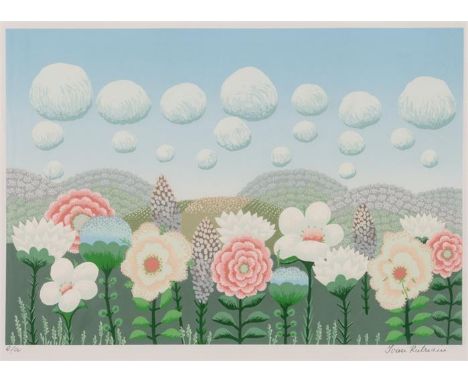 Ivan RABUZIN (1919/21-2008)Landschaft mit BlumenFarblithographie auf Papier, e/a, mit Bleistift signiert38 x 55 cmIvan RABUZI