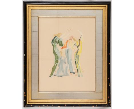 Salvador DALI (1904-1989)La DanseGrosse Farblithographie, in der Platte signiertLichtmass: 65 x 48 cm, aufwendiger Rahmen: 90