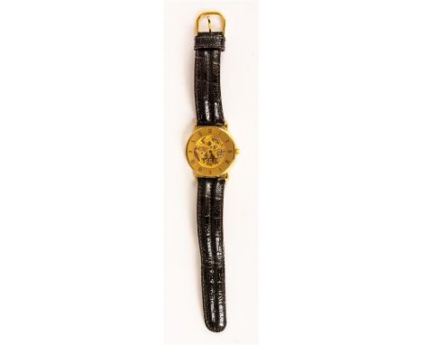 &nbsp;ZENO WATCH SKELETTUHRRef. 3572-Pgg-s9, lim. Auflage, 3 ATM, Uhrwerk: Handaufzug, Gehäuse: vergoldet, D: 37,5 mm; braune
