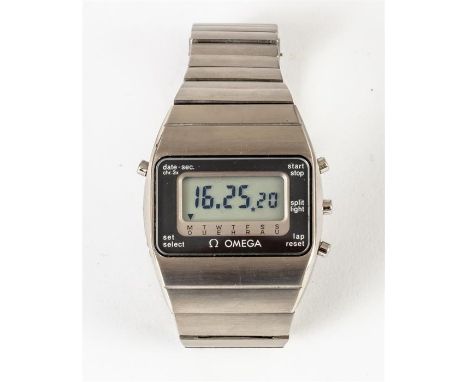 OMEGA CONSTELLATION LCD CHRONOGRAPHStahlgehäuse und -armband, 1970er Jahreca. 40 x 33 mmOMEGA CONSTELLATION LCD CHRONOGRAPHSt