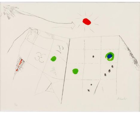 Gastone NOVELLI (1925-1968)Ohne TitelFarblithographie auf Papier, 3/90, mit Bleistift signiert47 x 60 cmGastone NOVELLI (1925