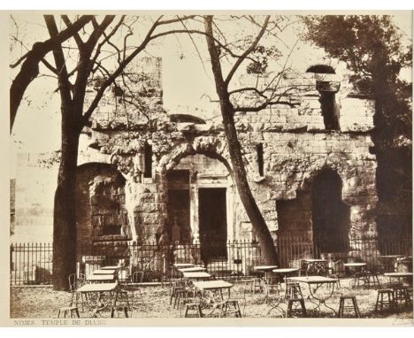 *Baldus (Edouard-Denis, 1813-1882). Temple de Diane, Nimes, circa 1860,  albumen print, 21 x 28 cm, original mount with print