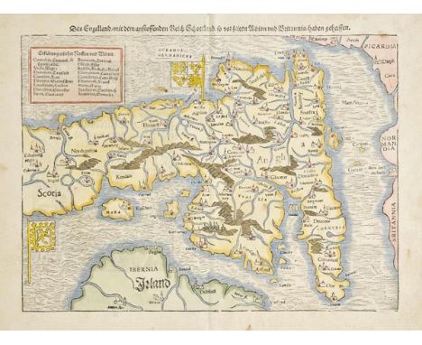 England & Wales. Munster (Sebastian), Das Engelland mit dem anstossenden Reich Schottland so vor zeiten Albion und Britannia 