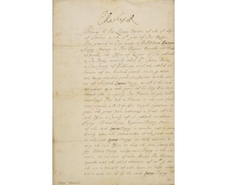 *Charles II (King of England, Scotland and Ireland, 1630-1685). Letter Signed, 'Charles R' at the head, Whitehall, 22 April 1