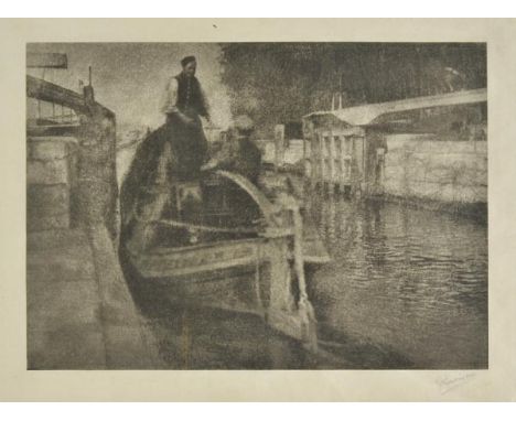 *Davison (George, 1856-1930).  A Thames Locker [Camera Work, 18], 1907,  photogravure, image 11.8 x 16.7 cm, together with 'H
