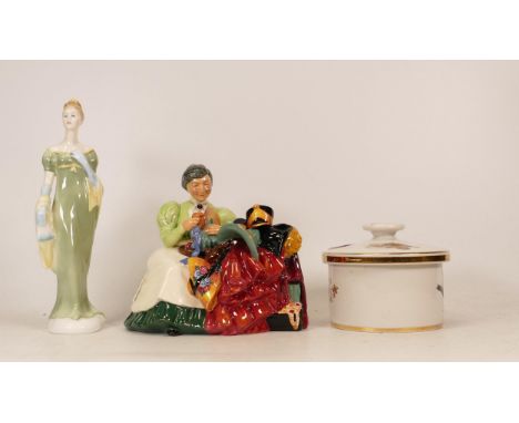 Three Ceramic Items to include Royal Doulton Character Figure The Wardrobe Mistress HN2145, Lorna HN2311 and a Sheridan Lidde