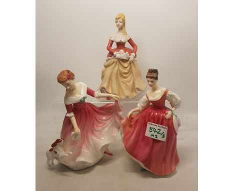 Royal Doulton lady figures to include My Best Friend HN3011, Fair Lady HN2835 together with a ceramic continental figure (3).