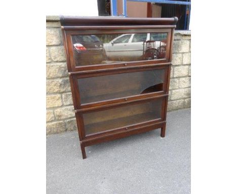 A globe wernicke style three tier stacking bookcase.