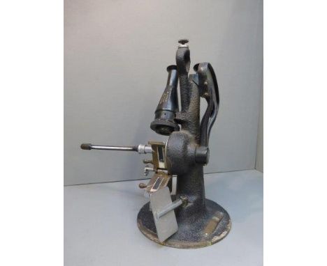 A Bellingham and Stanley Ltd. refractometer, no. 369428, with pressure nozzle, micrometer adjustment and centigrade thermomet