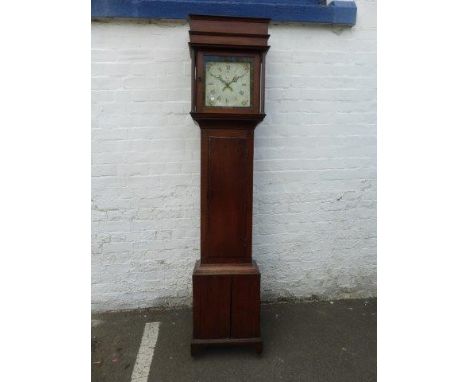 A 19th Century oak 30 hour longcase clock with date aperture, inscribed W. Bullock to the dial. 