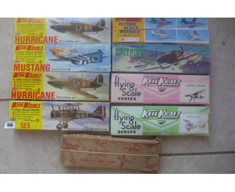 Nine Keil Kraft flying scale model aeroplanes 