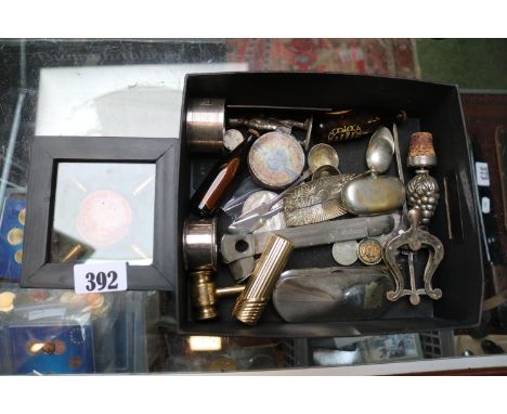 Collection of assorted Silver plated and small bygones to include Coins, RMS Adriatic Pen Knife etc.