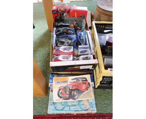 Collection of Boxes Motorcycle and other vehicles to include Matchbox, Airfix, Corgi etc
