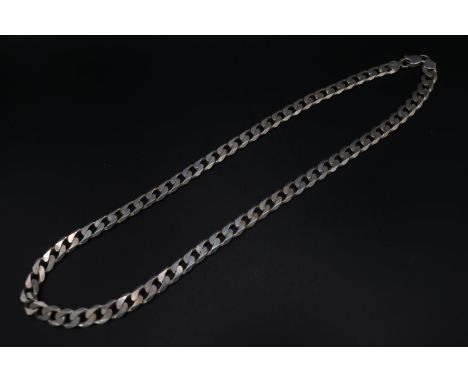 Gents Silver Kerb Necklace 56cm in Length. 60g total weight 
