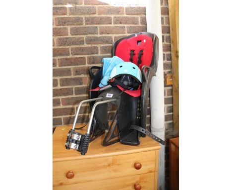 Childs Cycle seat and a Helmet 