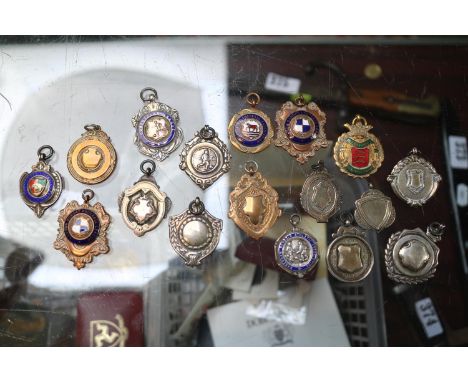 Good Collection of Silver and other Football Medallions to include Corinthian League, Oxfordshire Football Association, Essex