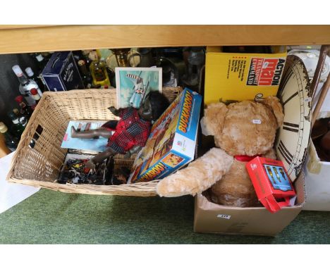 2 Boxes of assorted Toys to include Action Man Transport Command, Buckaroo etc.