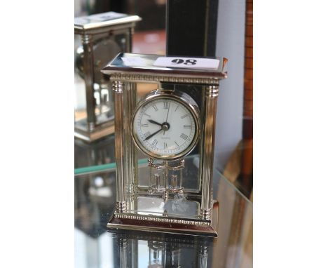Quartz Chromed mantel clock with roman numeral dial